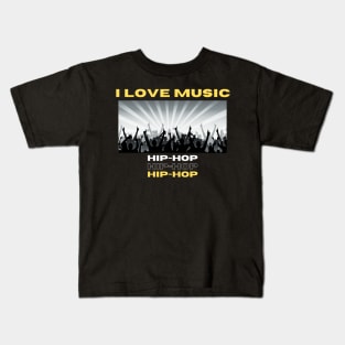 I Love Music Hip Hop Kids T-Shirt